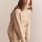 Wool turtleneck waffle sweater