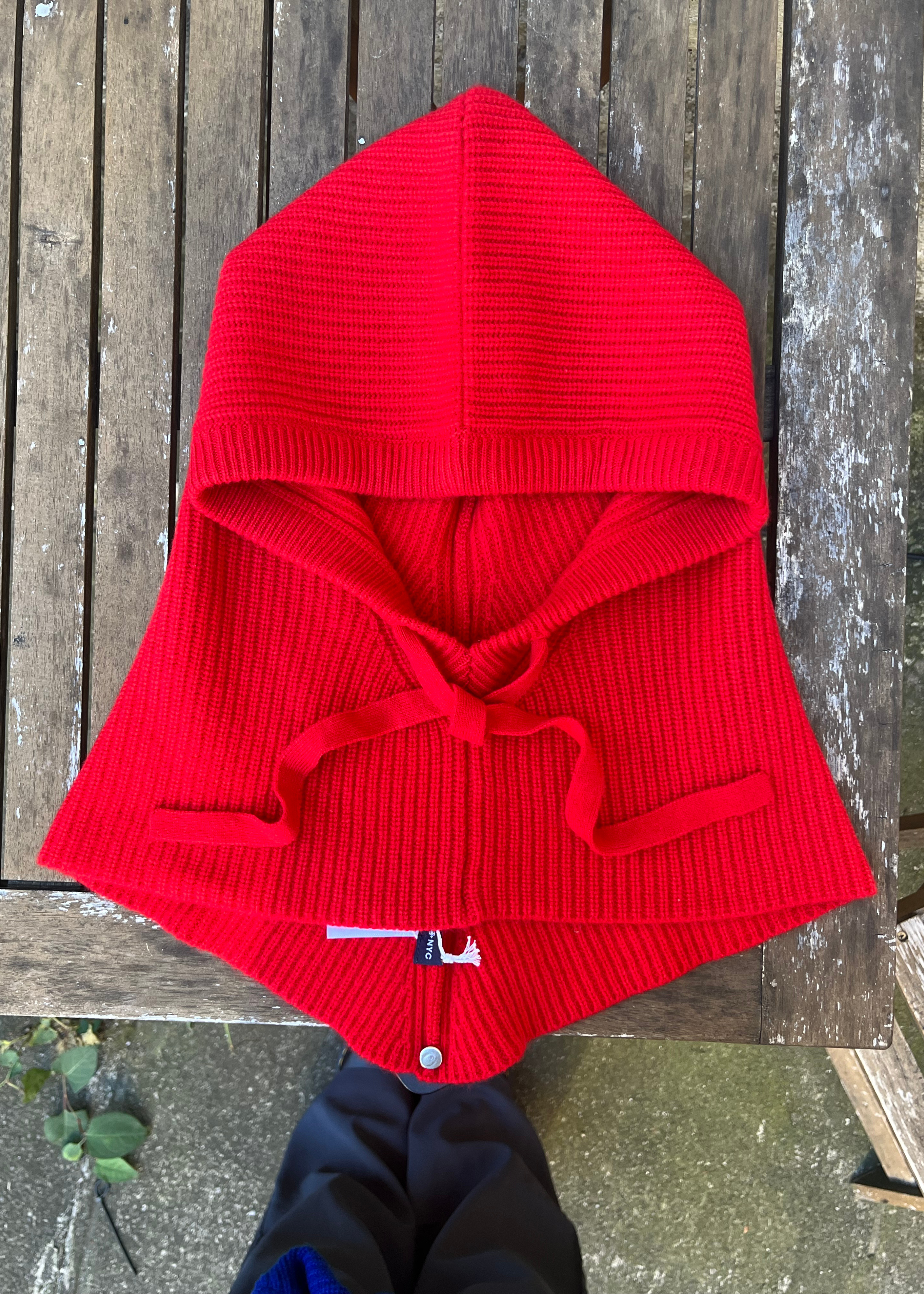 Cashmere balaclava, red