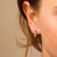 Thin line C hoop earrings