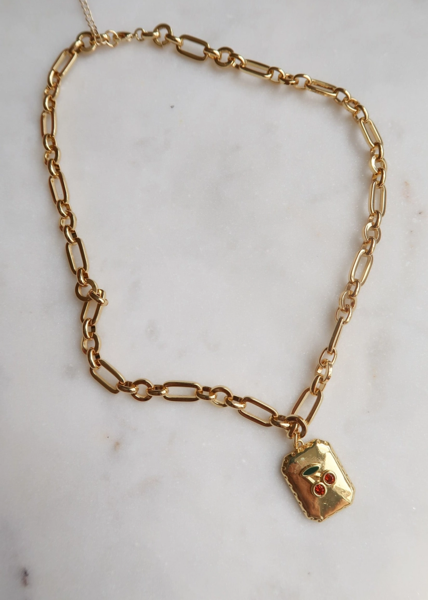 Cherry stained kisses necklace