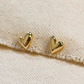 Uneven heart earrings