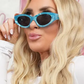 Kat x money moves sunglasses, blue