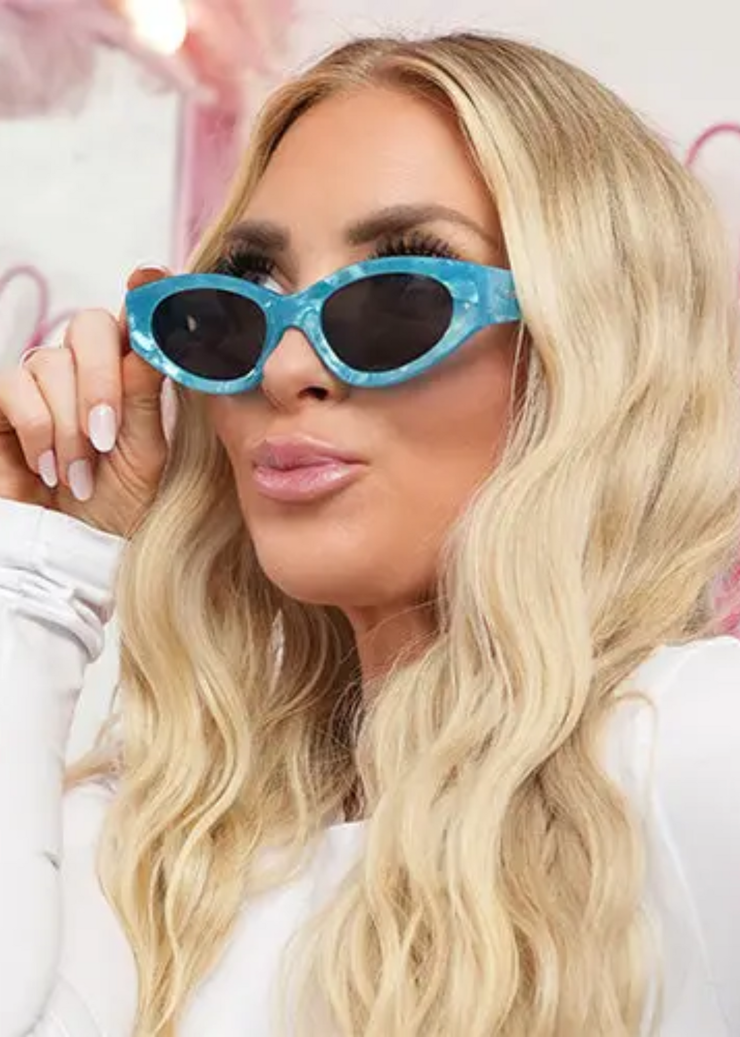 Kat x money moves sunglasses, blue