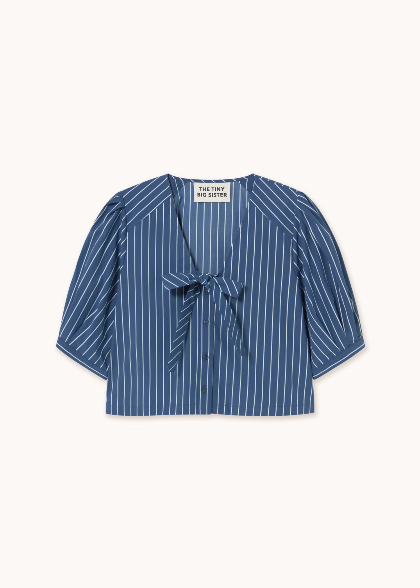 Striped bow blouse