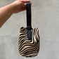 Navigli bag, beige zebra calfskin