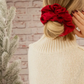 Cranberry textured jumbo scrunchie