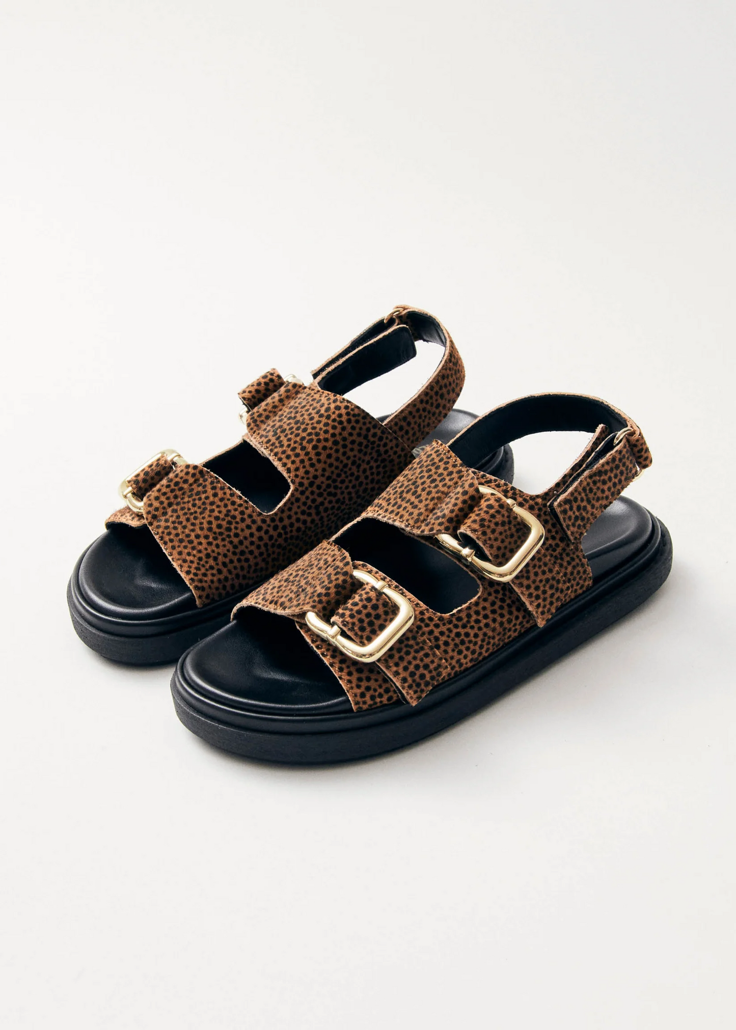 Harper leather sandals, soft tan