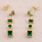 Emerald dangling earrings