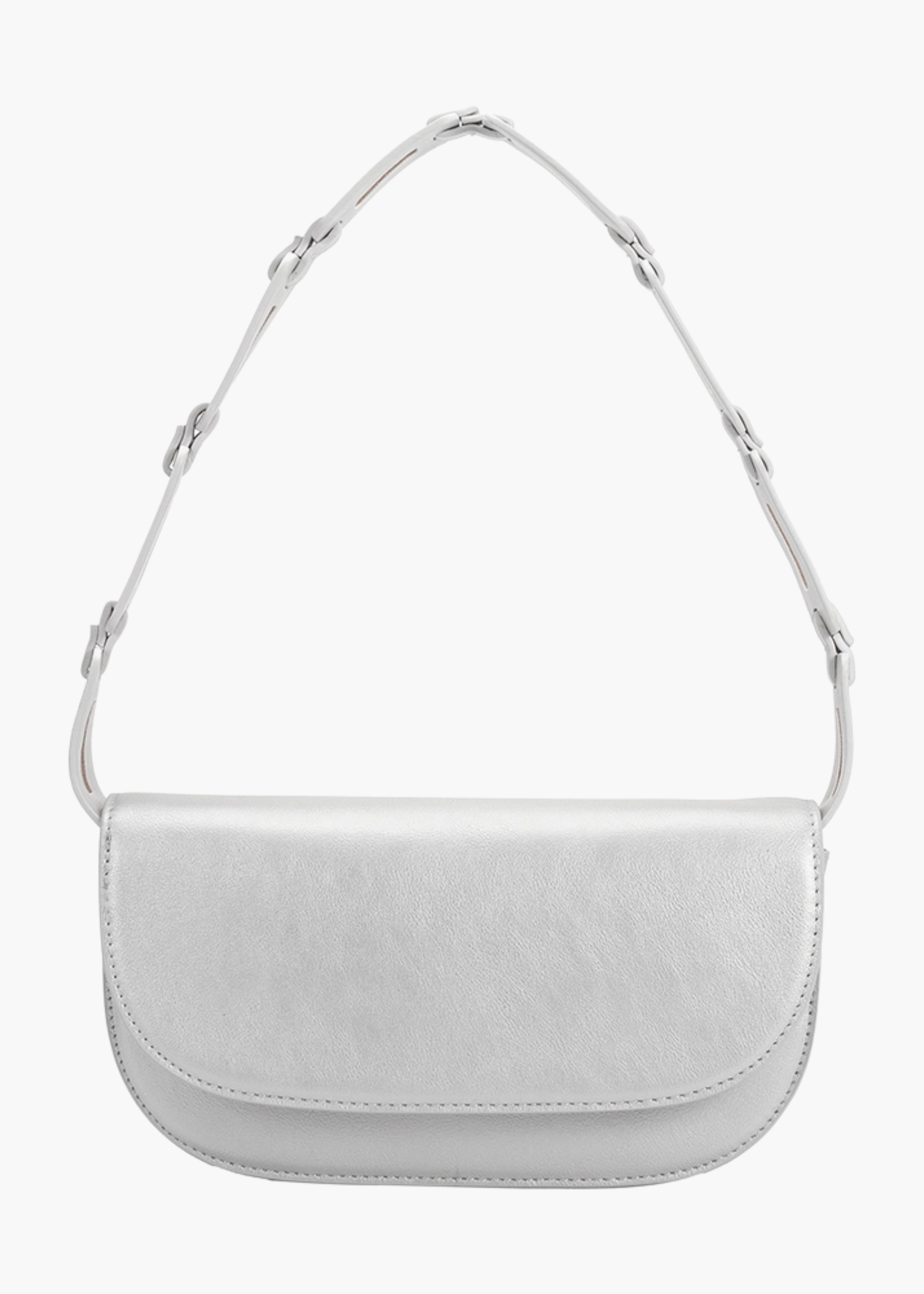 Inez recycled vegan shoulder bag, silver