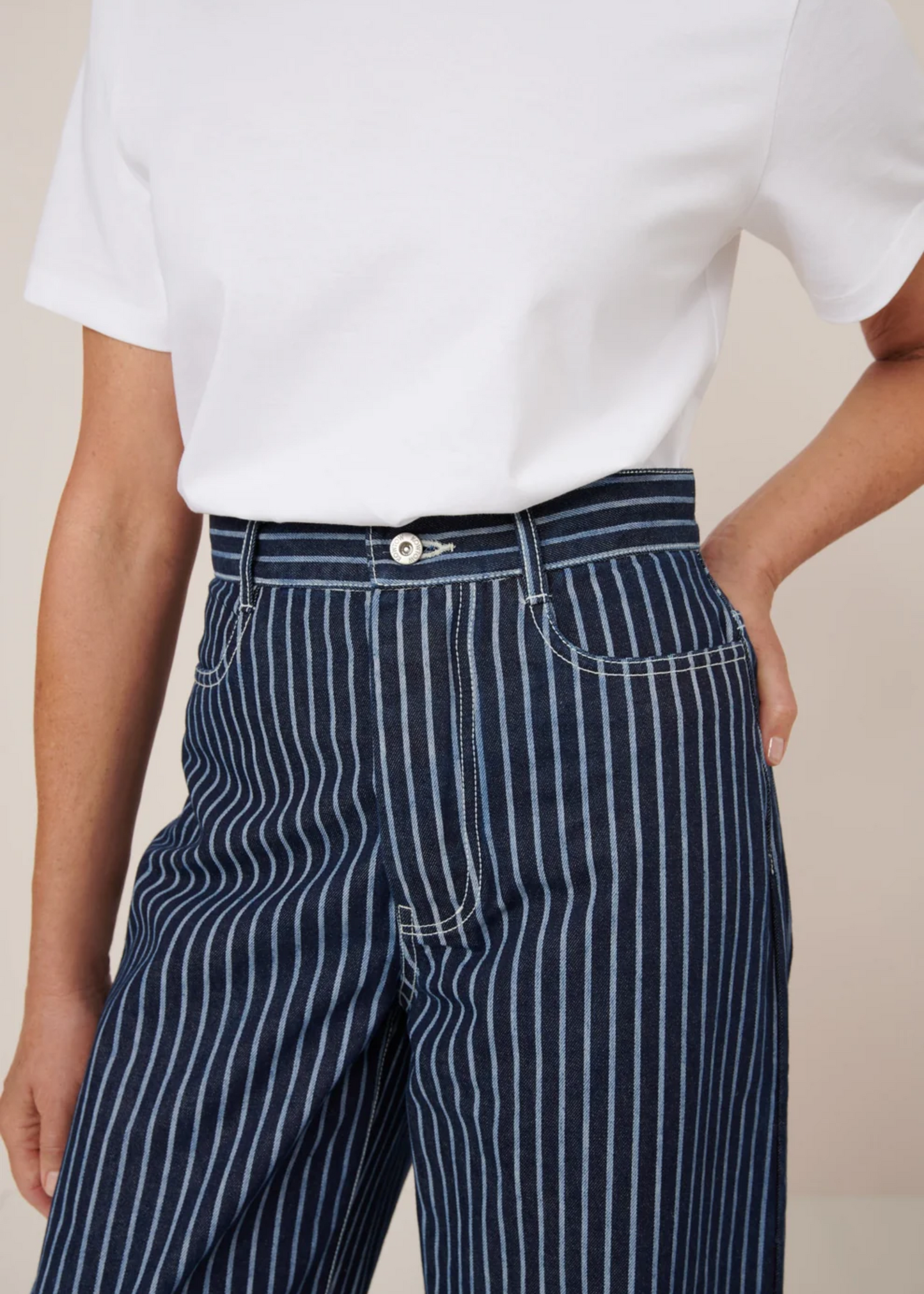 Sailor jeans, chalk stripe