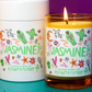 Jasmine wooden wick candle
