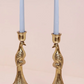 Peacock candle holder, set of 2