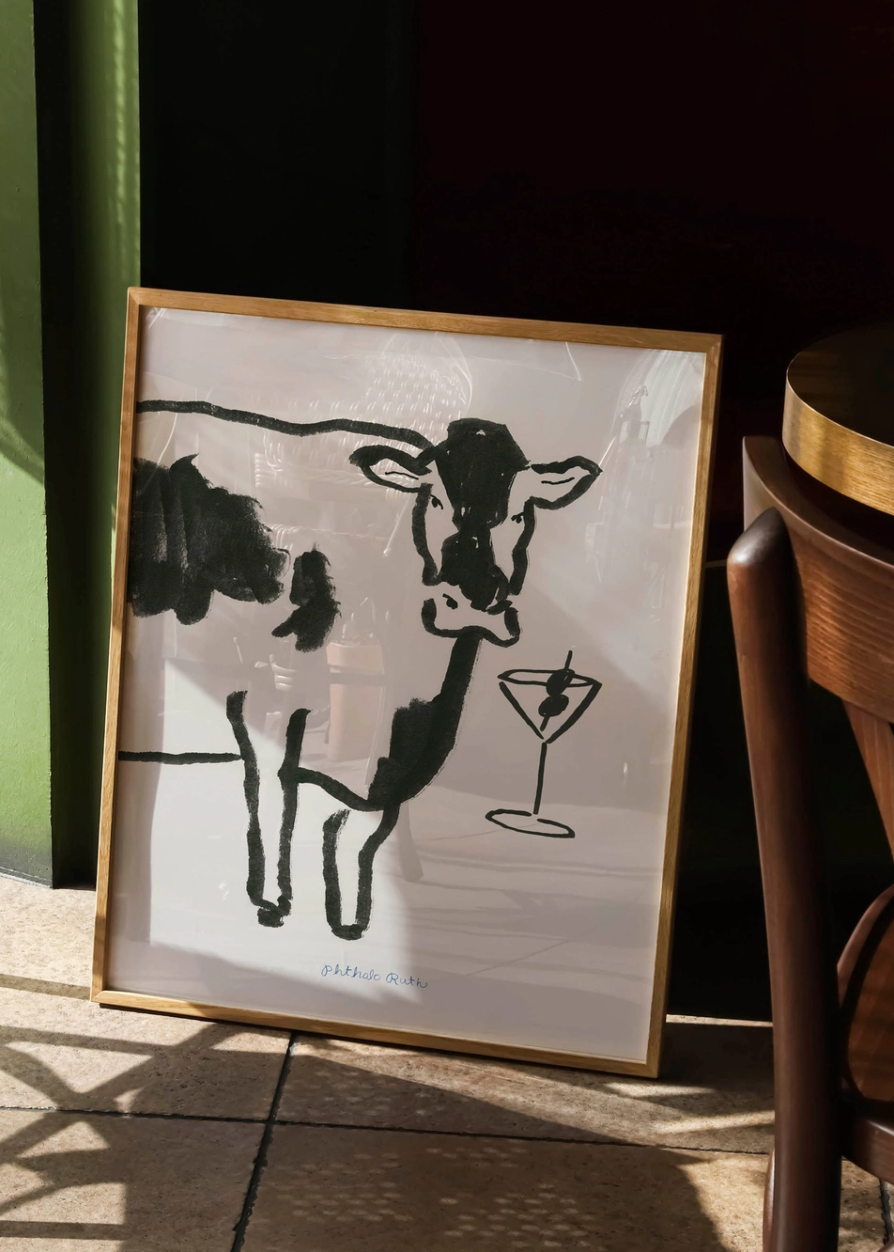 Moo-tini art print