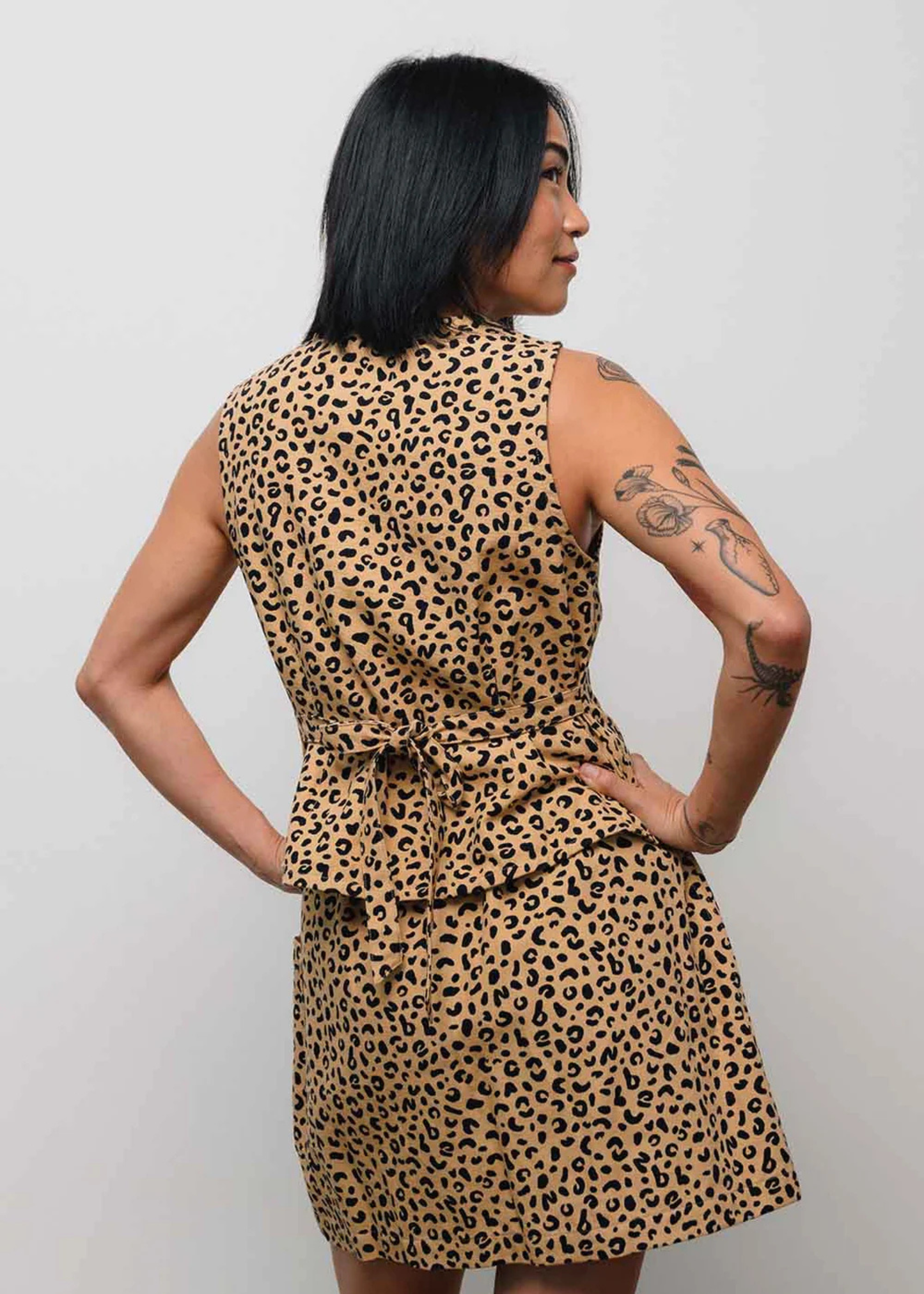 Shell skort, leopard