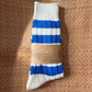 High socks, blue