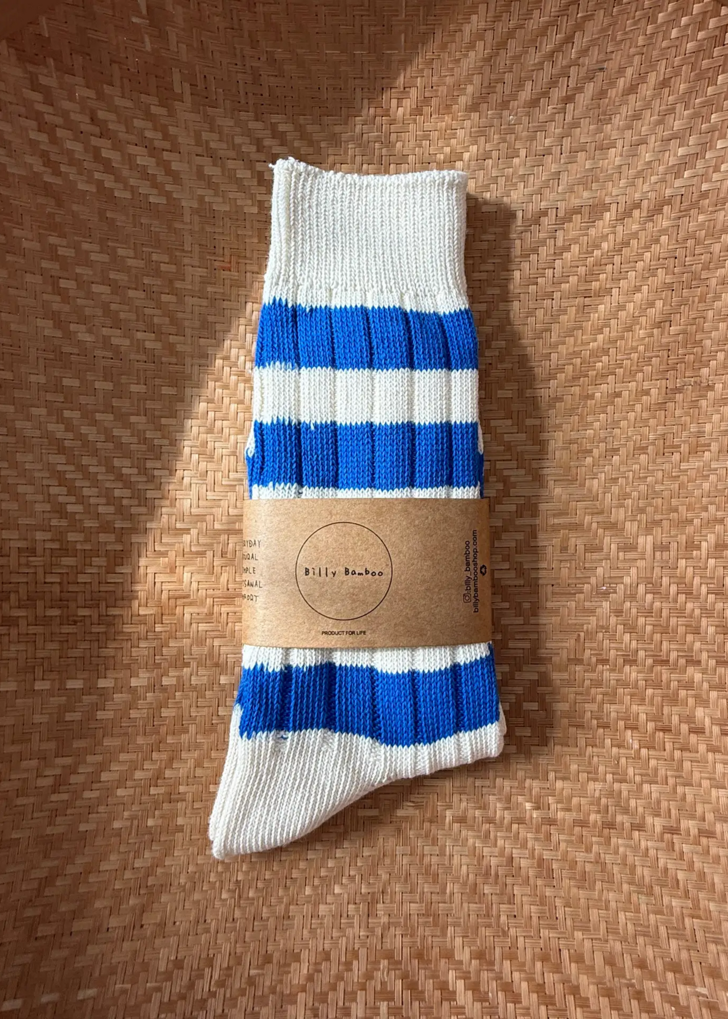 High socks, blue