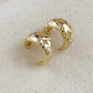 Hammered crescent moon earrings