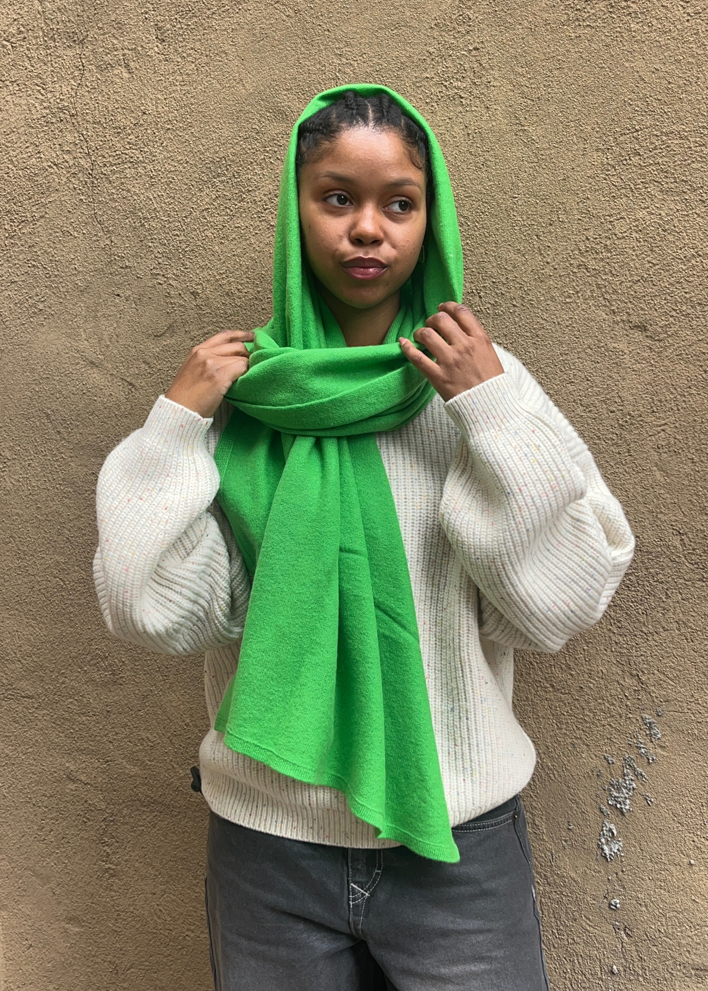Oversized travel wrap, green