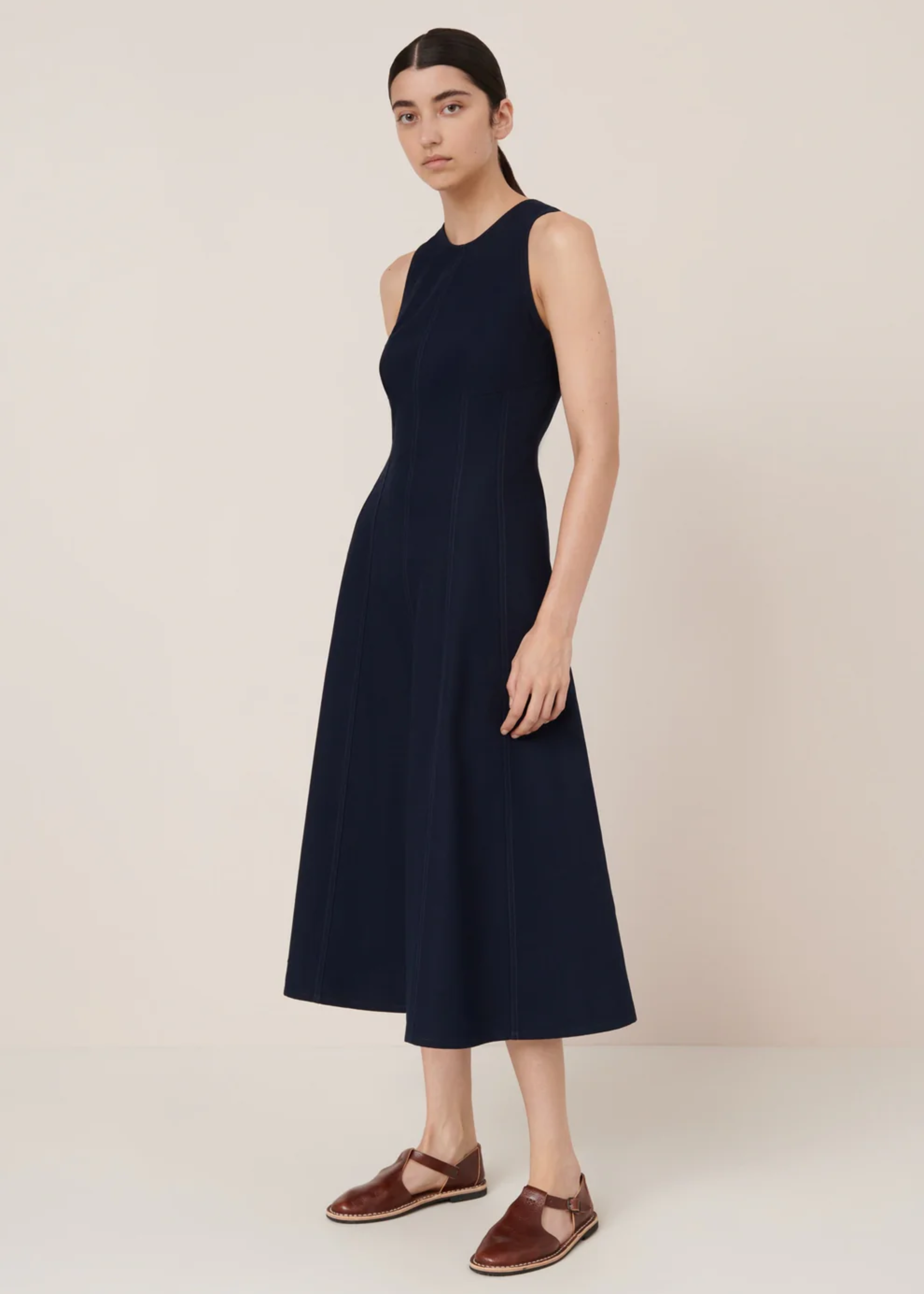 Framework dress, navy