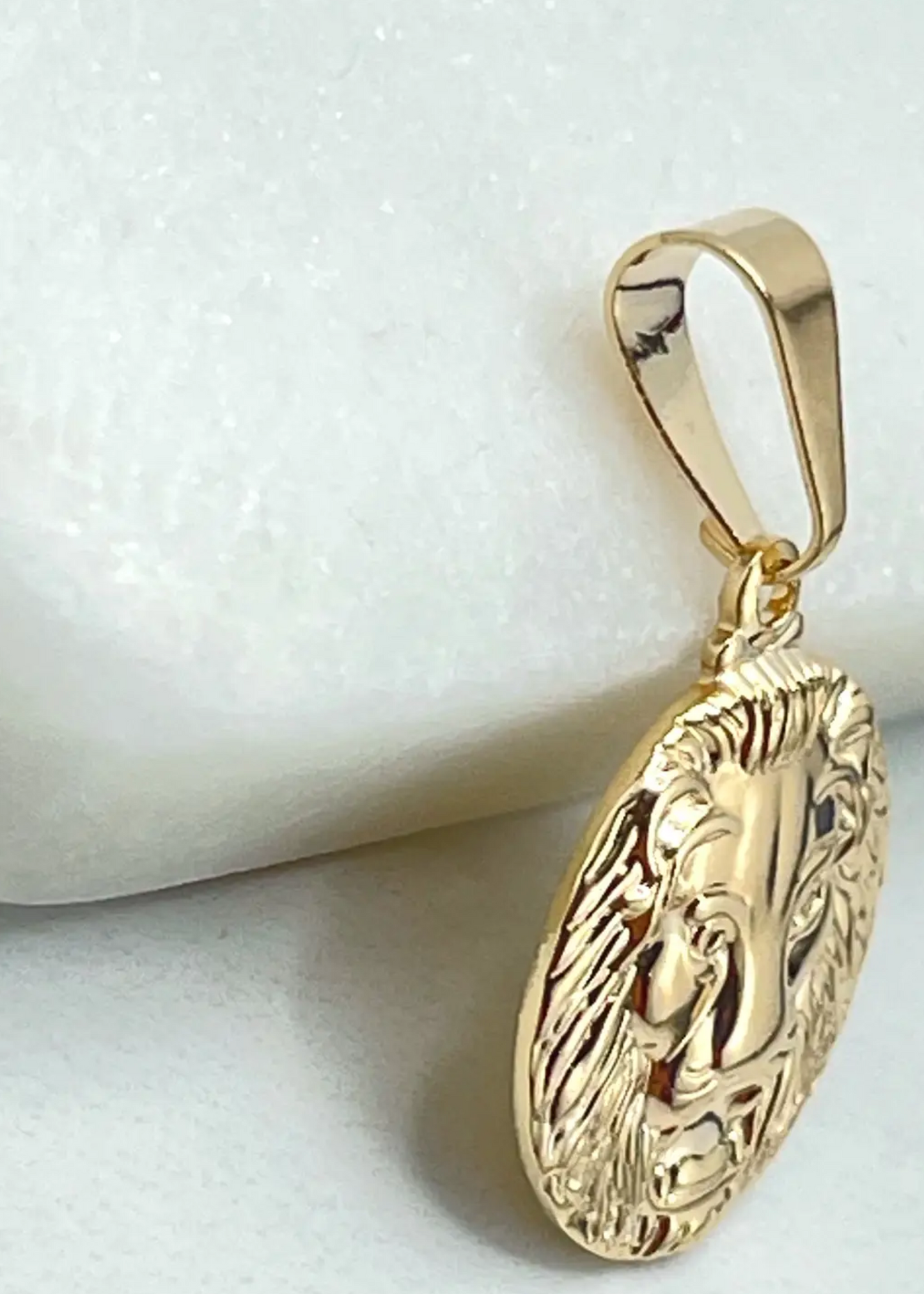 Lion face charm