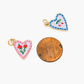 Rose heart charm