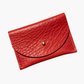 Cardholder, red leather