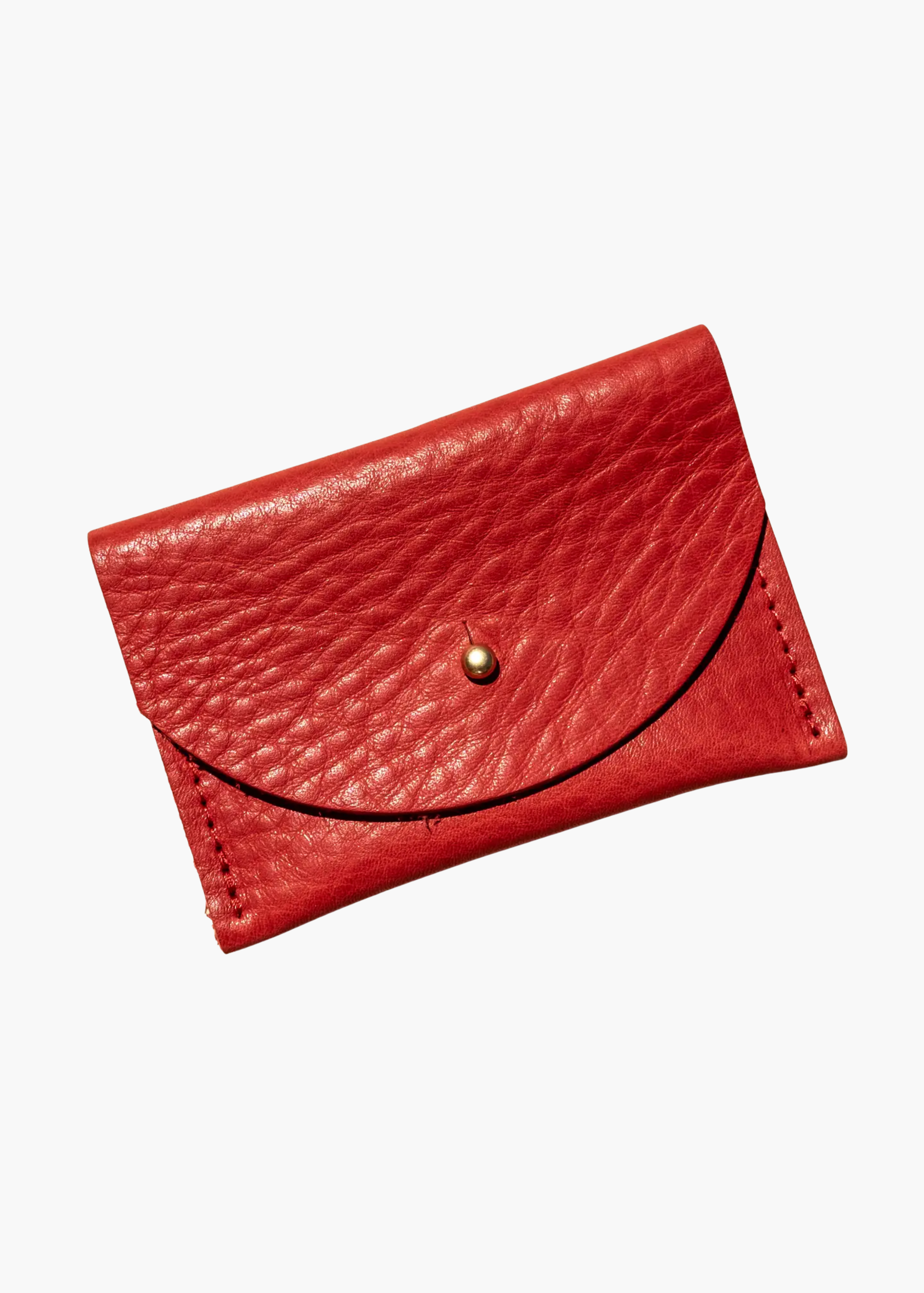 Cardholder, red leather