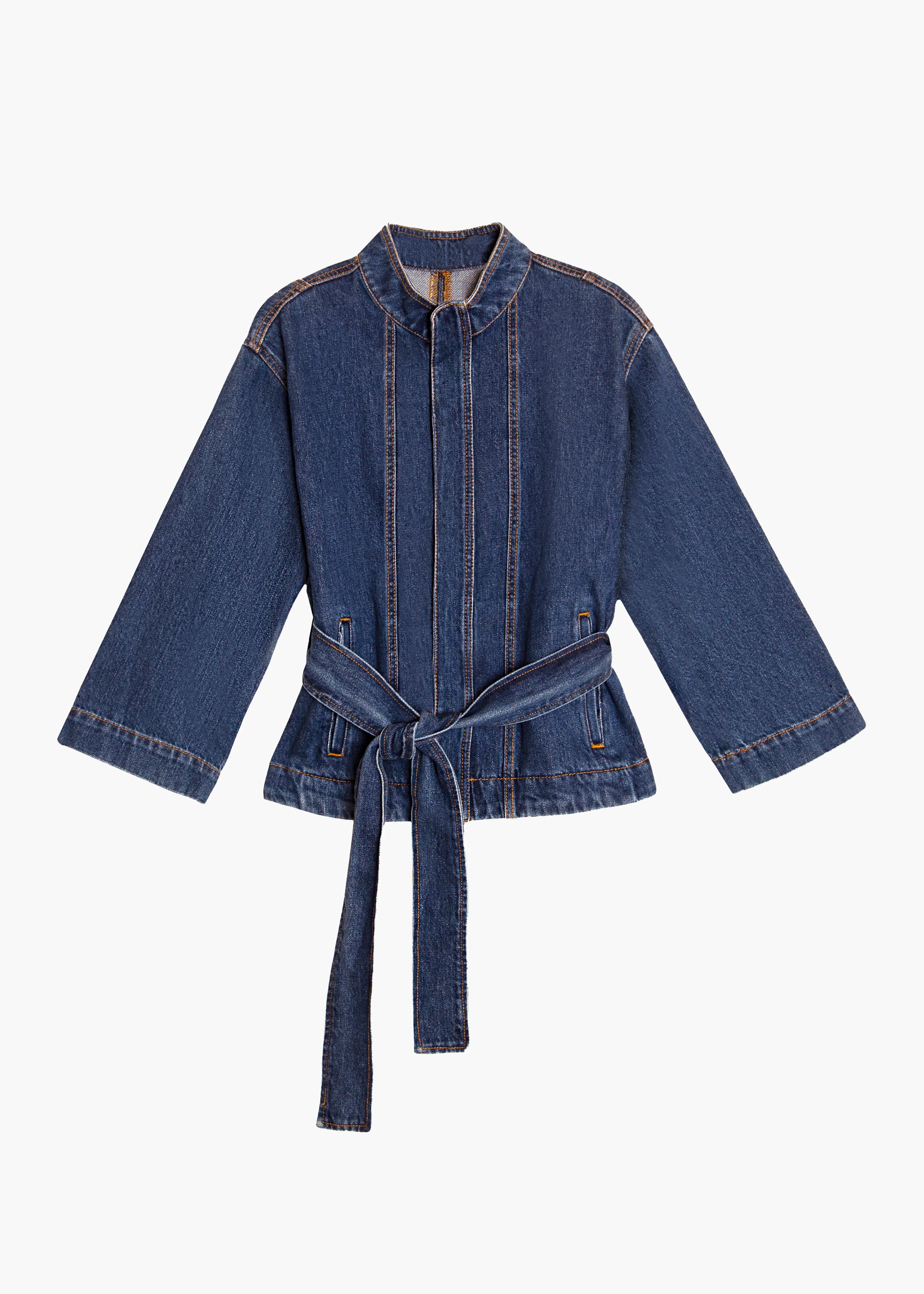 Qamar denim jacket, indigo blue