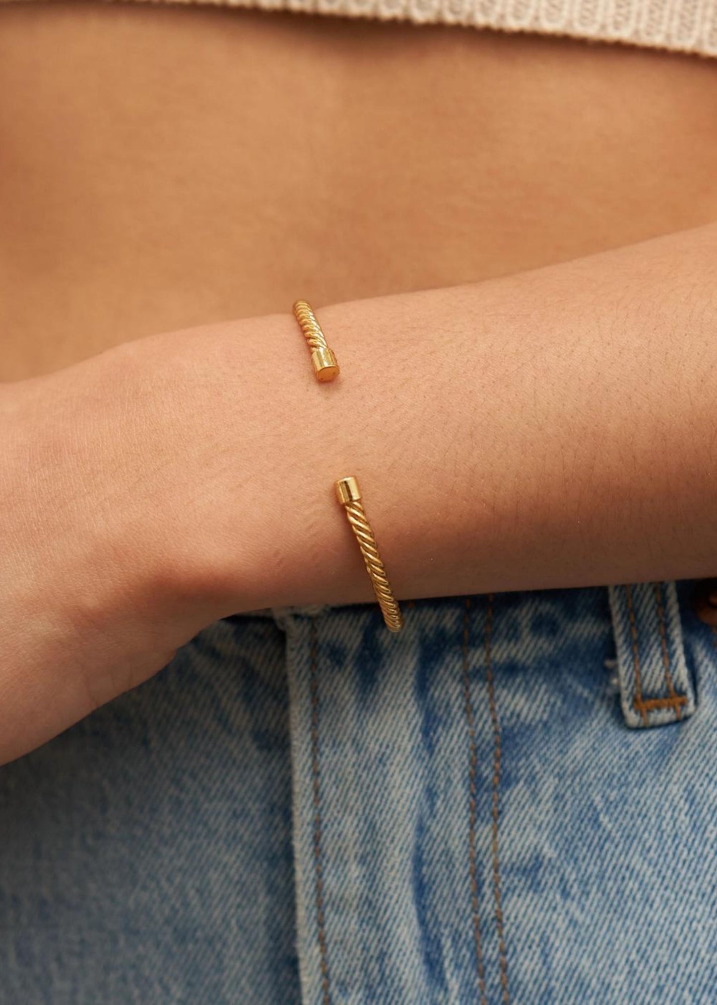 Twisted aspen bangle, mini