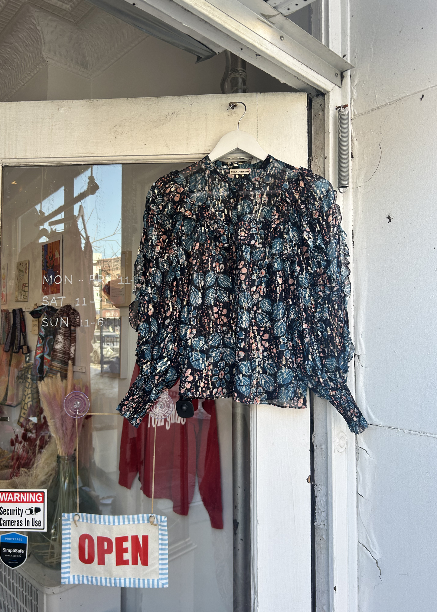 Ulla Johnson top, blue sequin