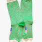 Cole thin stripe crew socks, fern