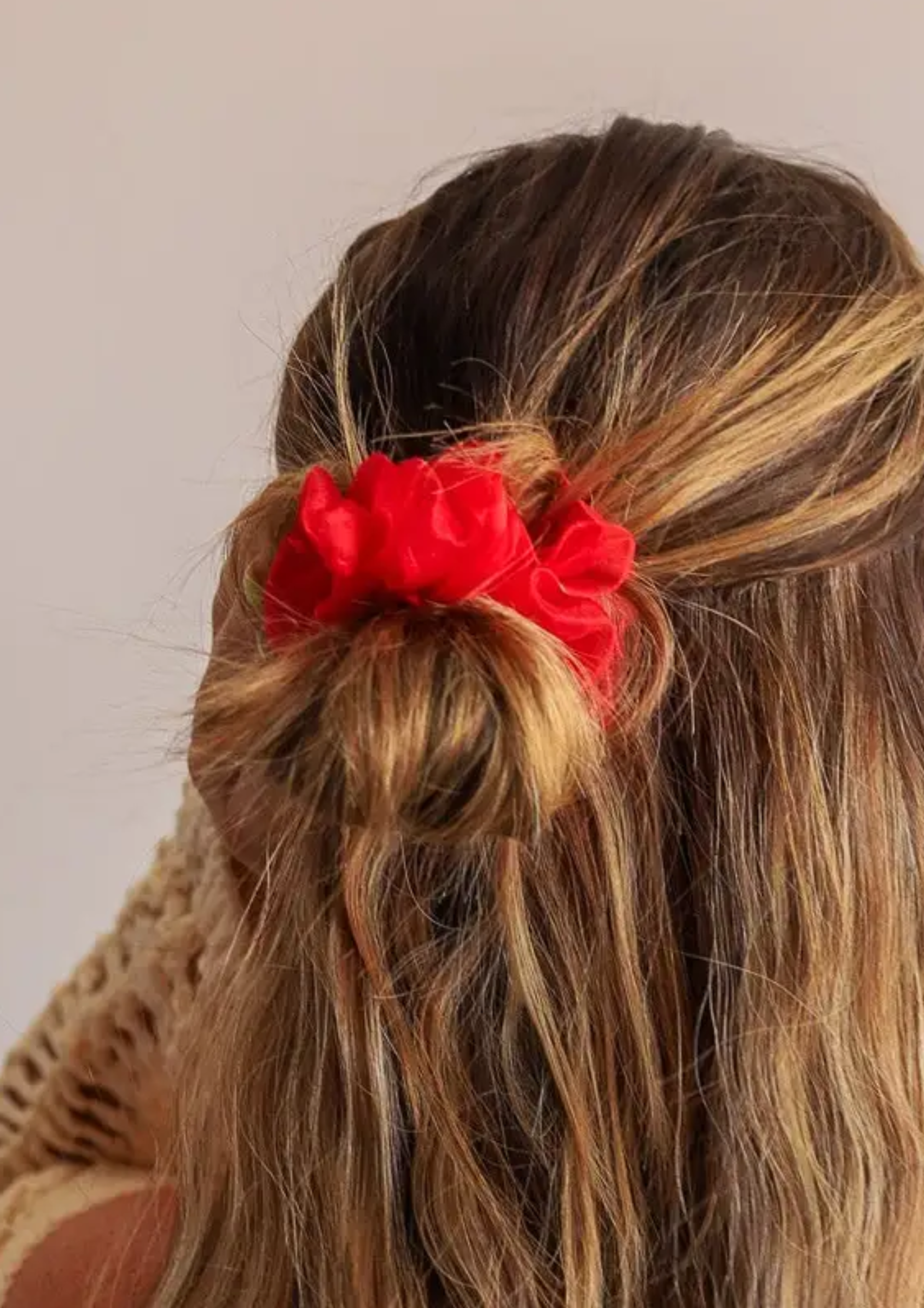 Midi scrunchie, red
