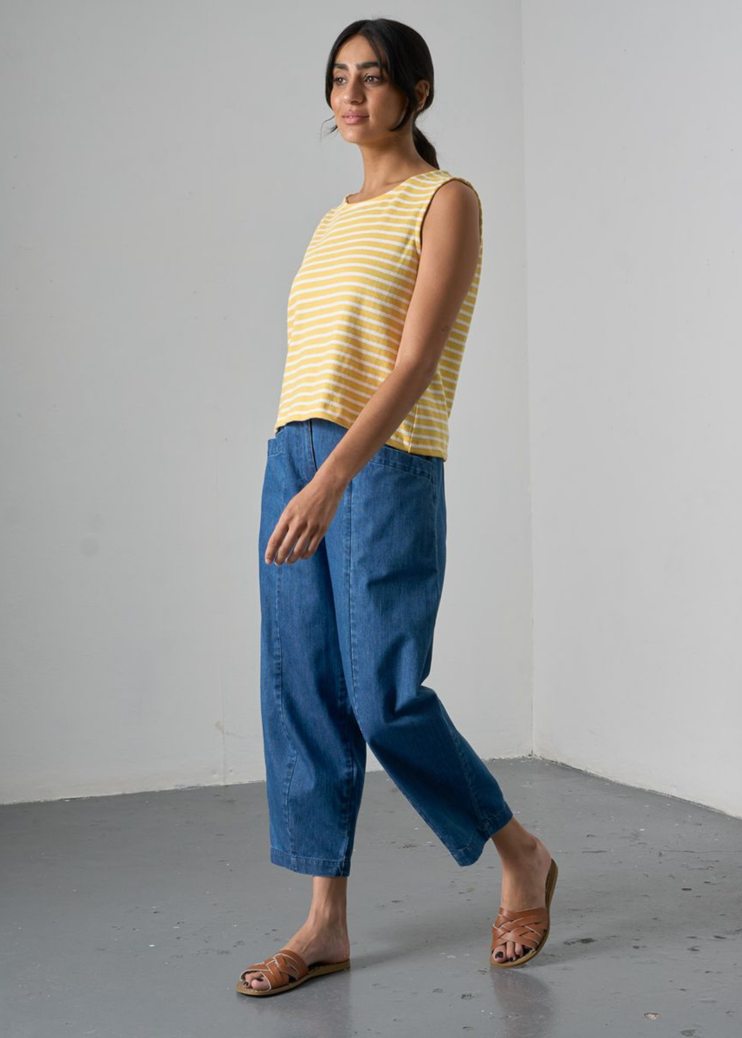 Alma jersey top, yellow