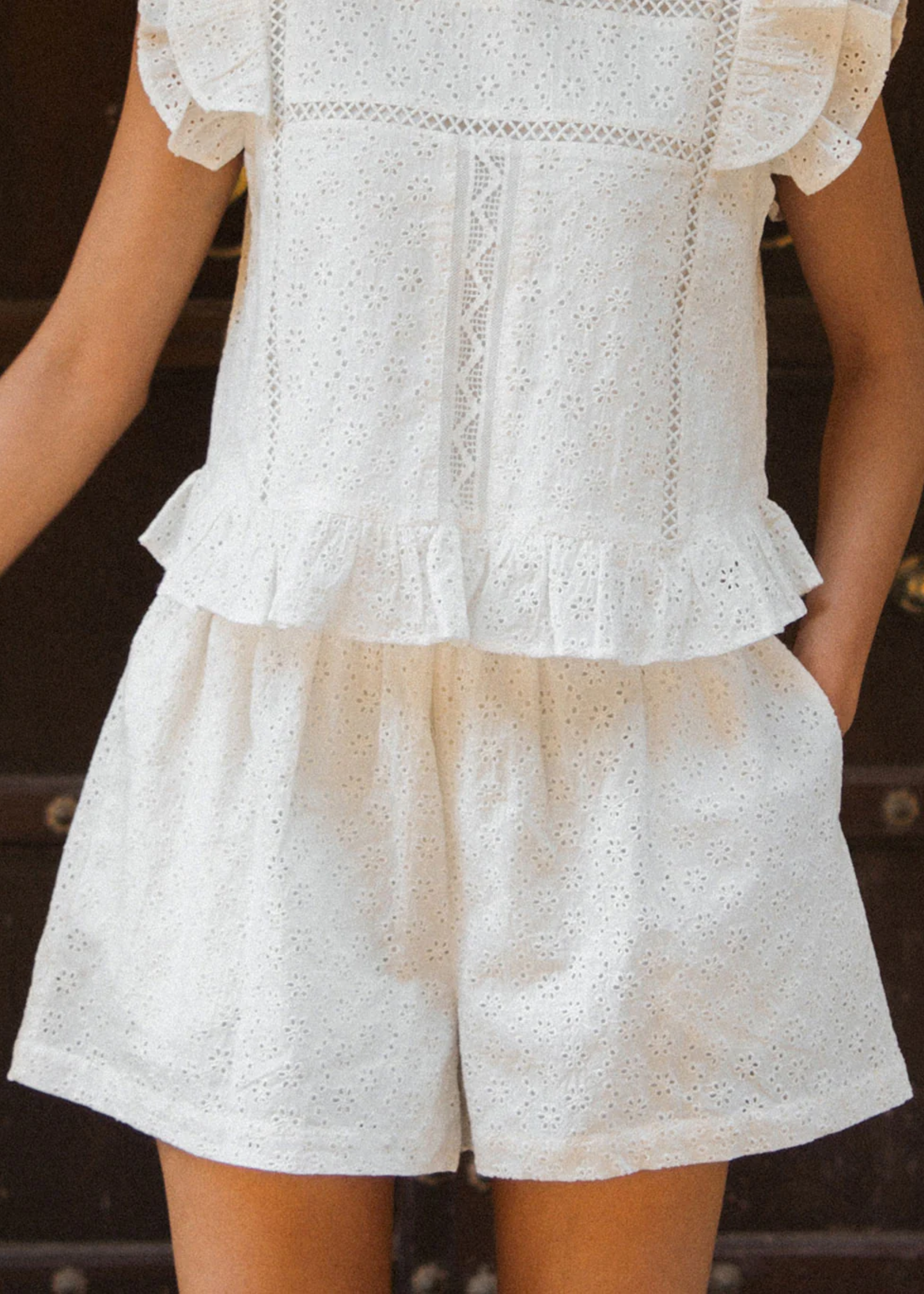 Olivia shorts, white