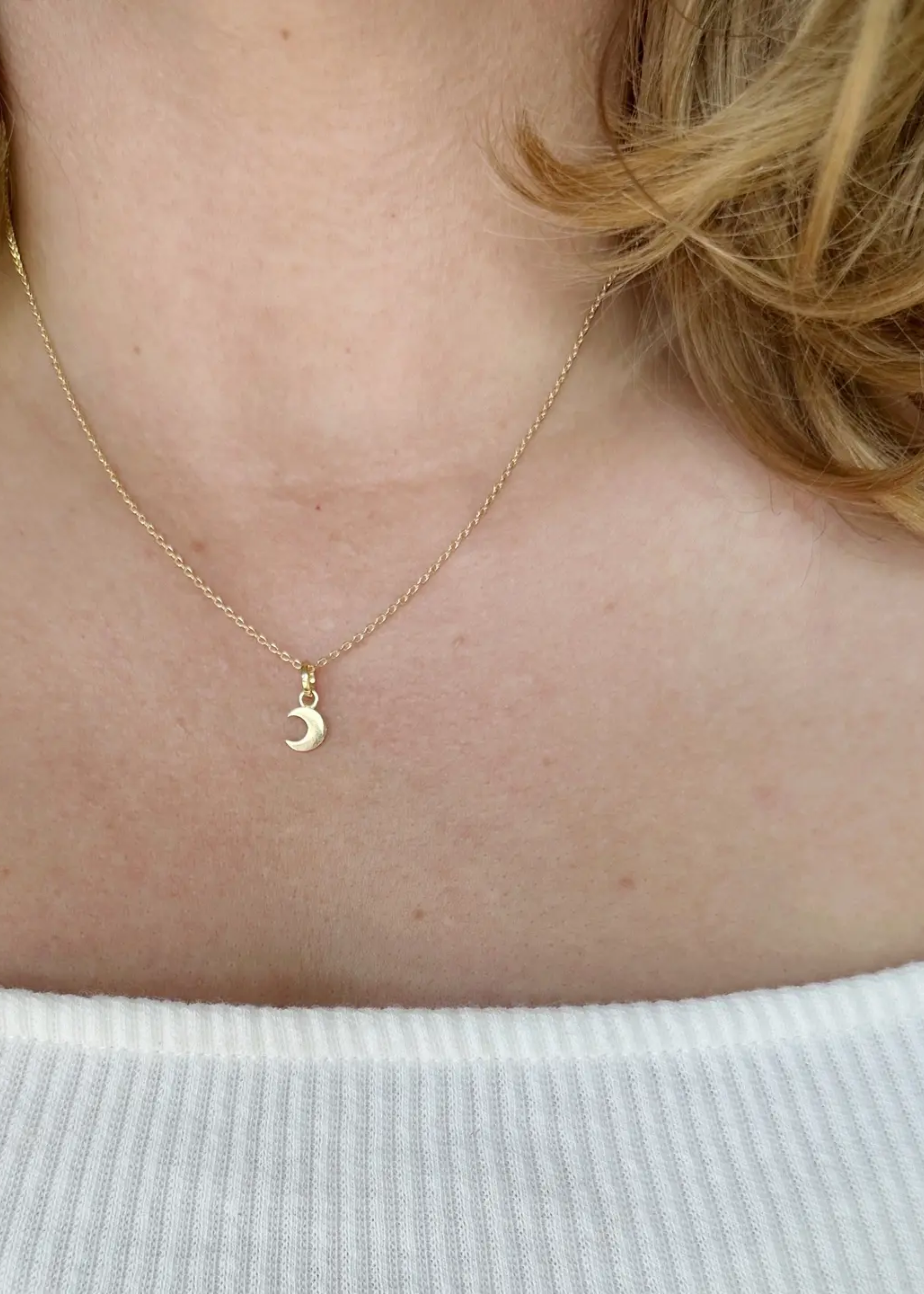 Mini crescent moon charm
