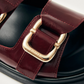 Harper onix burgundy leather sandals