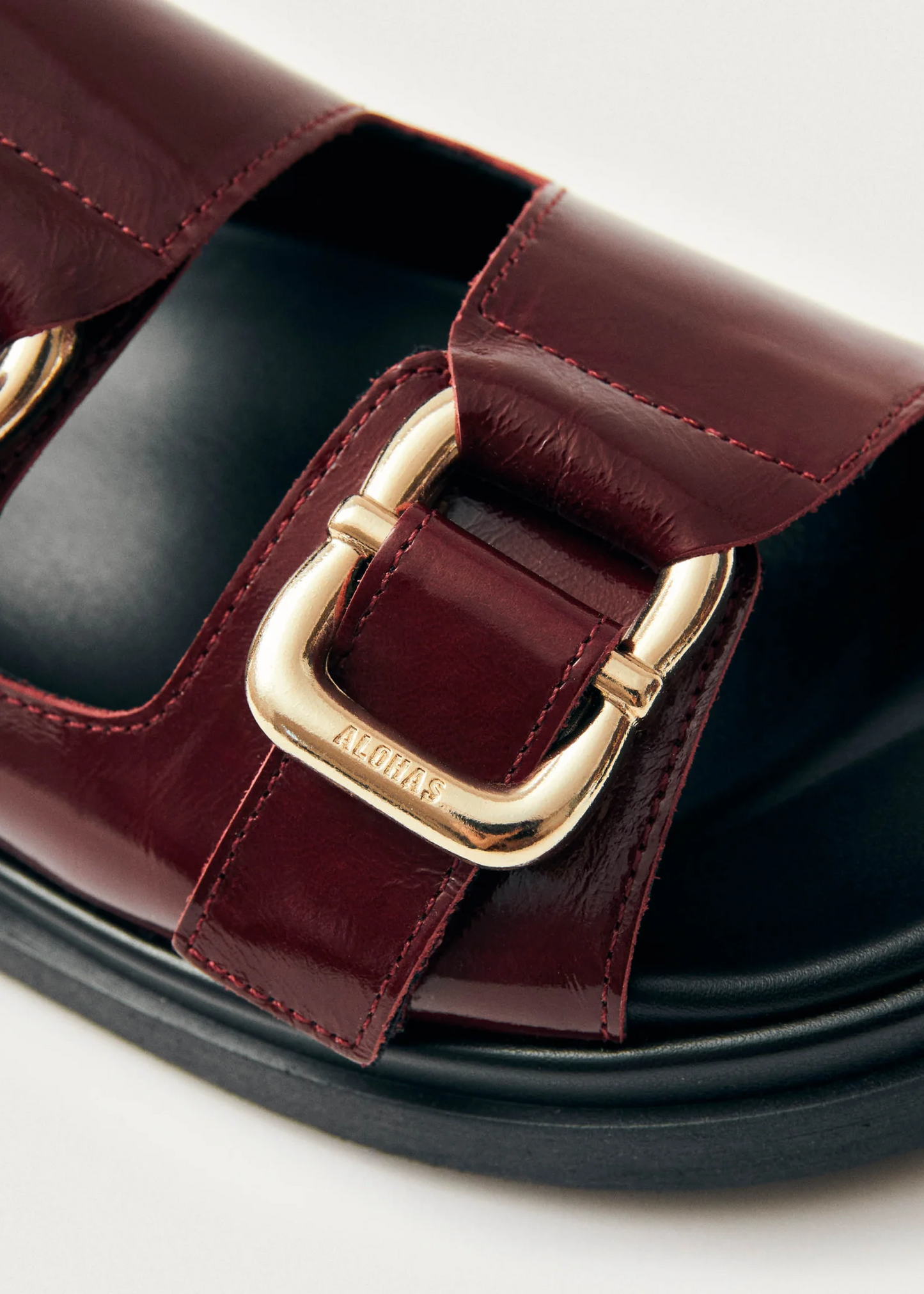 Harper onix burgundy leather sandals