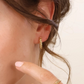 Cuban chain clicker hoop earrings