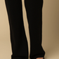 Cashmere straight fit pants, black