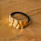 Crinkled ponytail cuff , gold