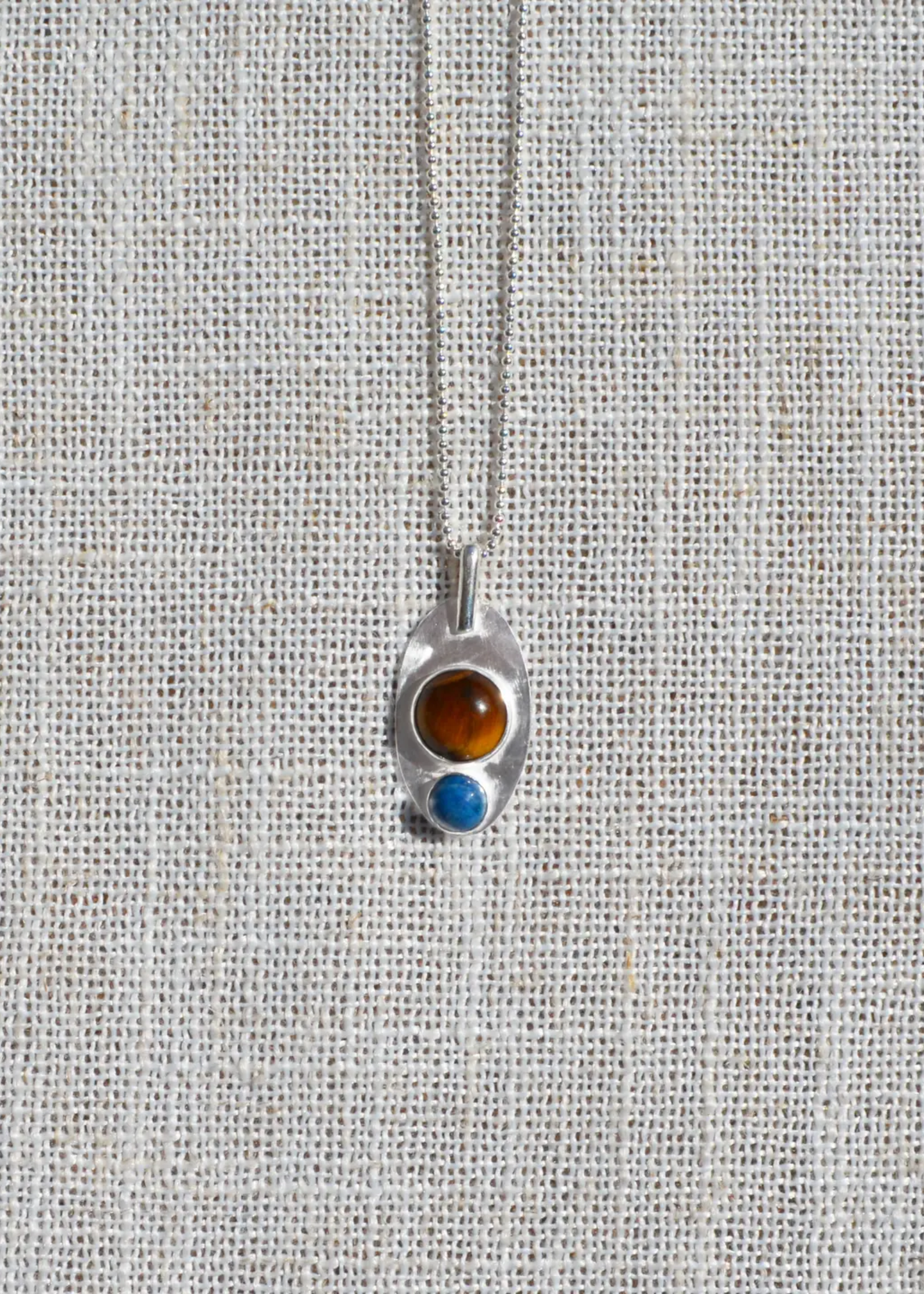 Tiger's eye pendant necklace
