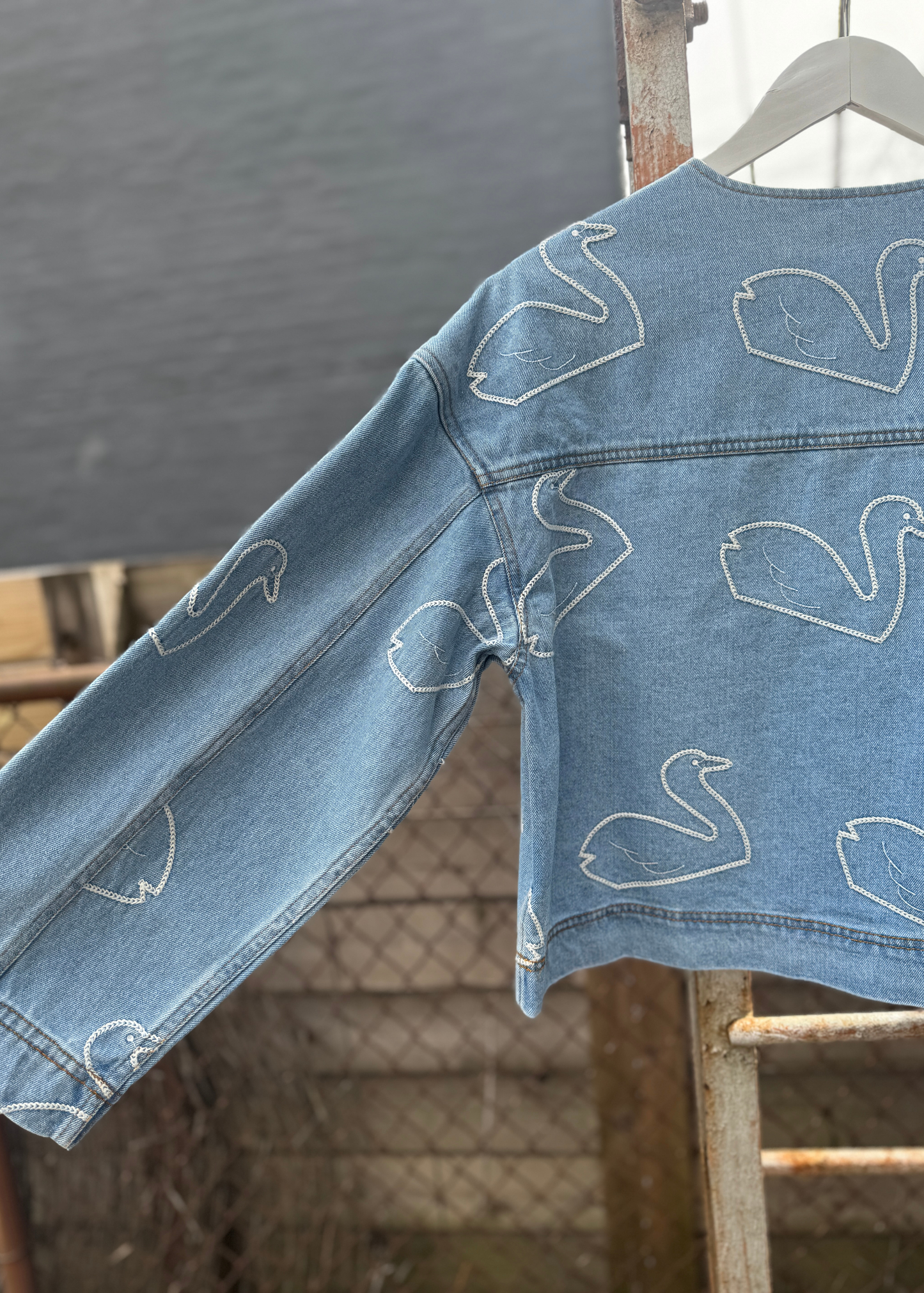 Swans cropped jacket