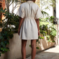 Utility dress, oatmilk