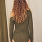 Drape bodysuit, green
