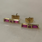 Fuchsia stud earrings