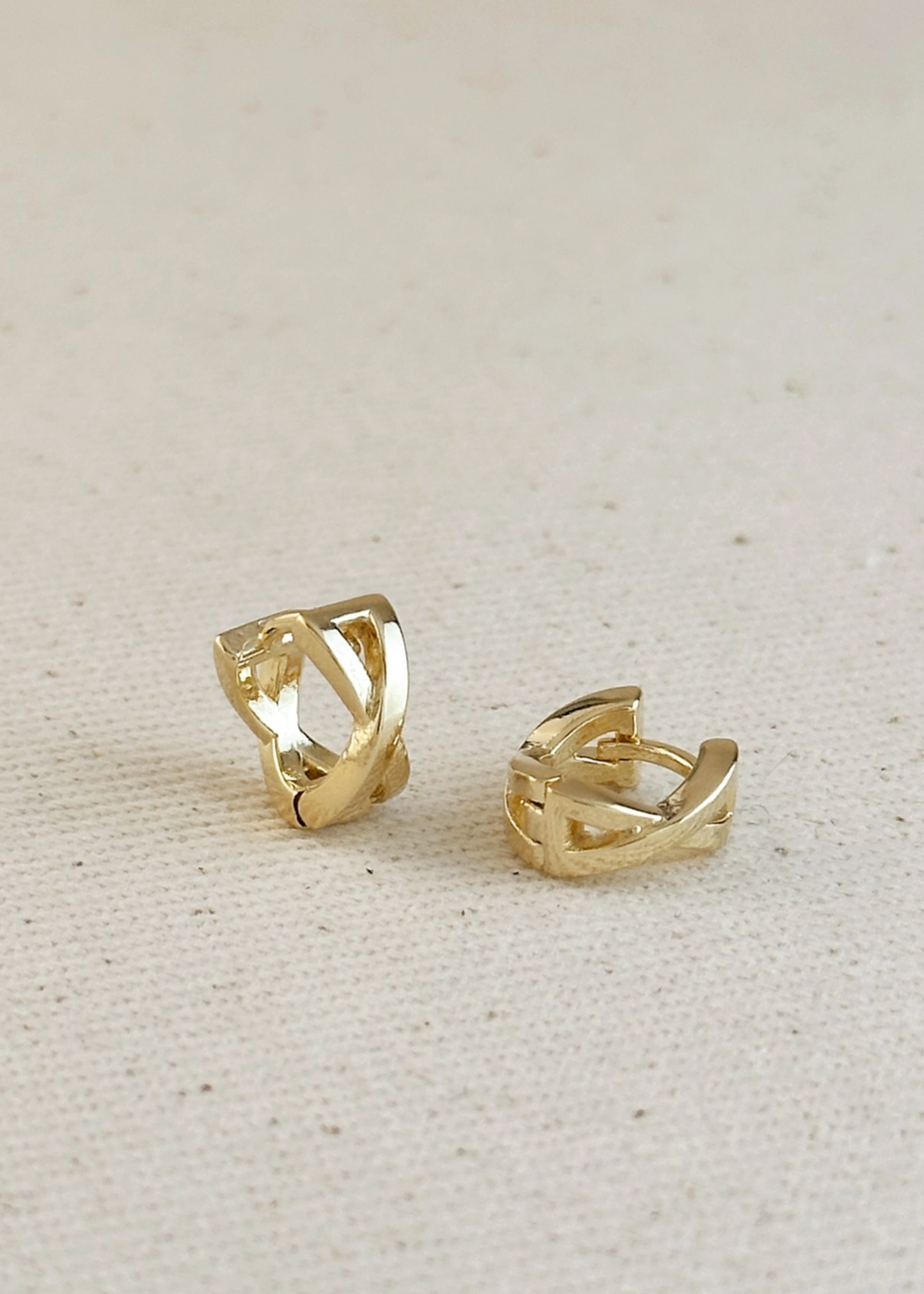 X clicker hoop earrings