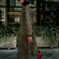 Animal print trench