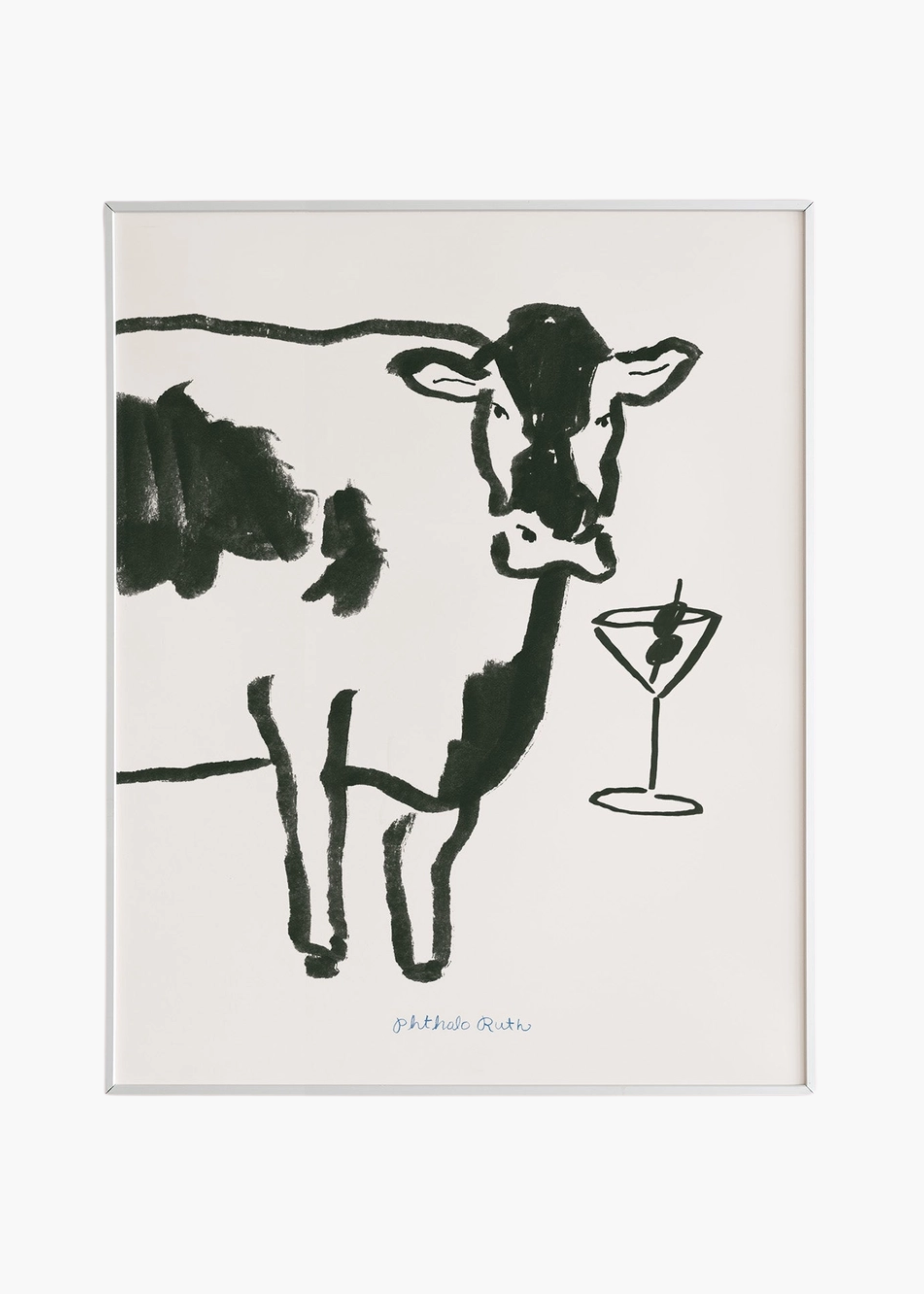 Moo-tini art print