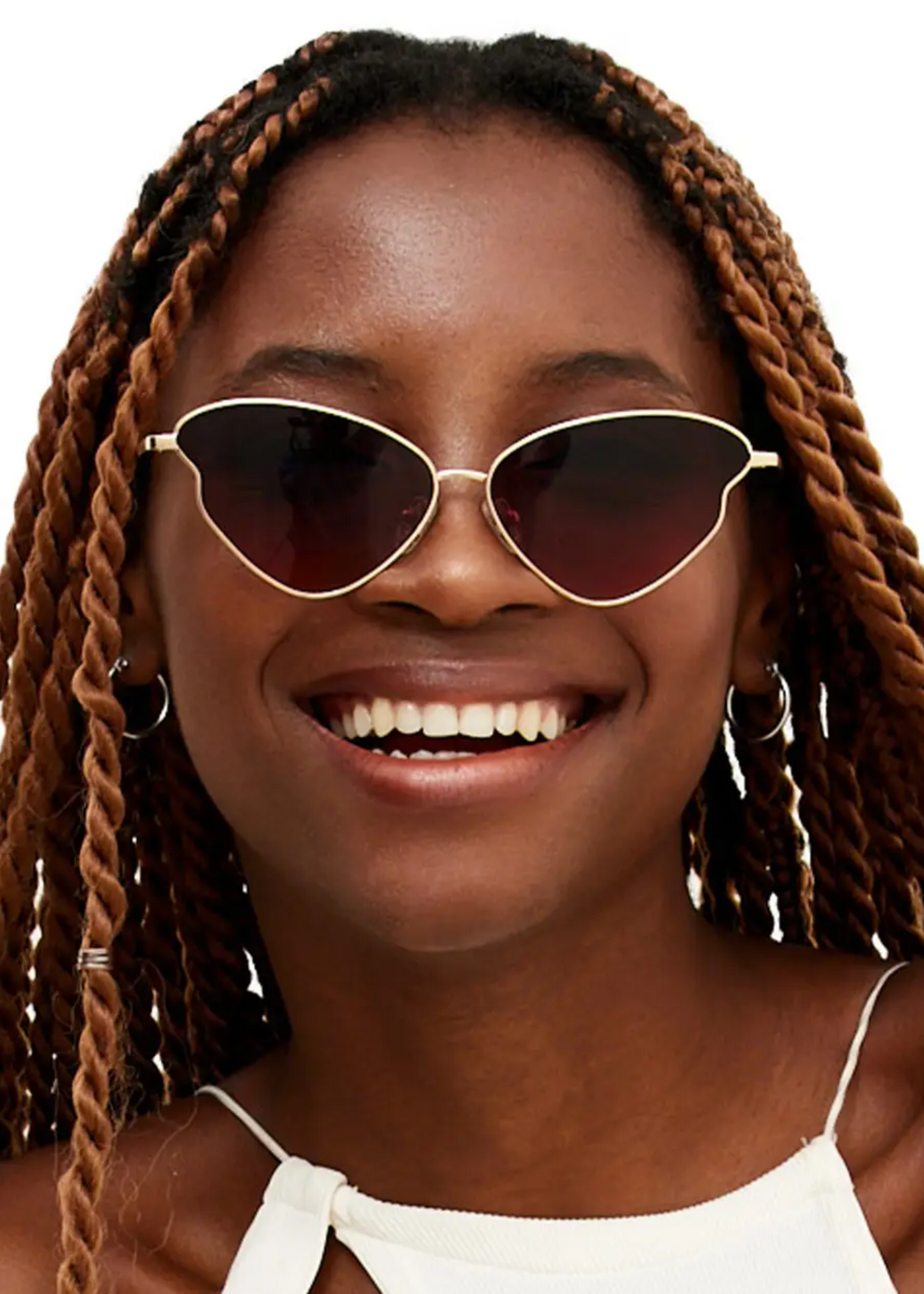 Transformation sunglasses, gold/burgundy