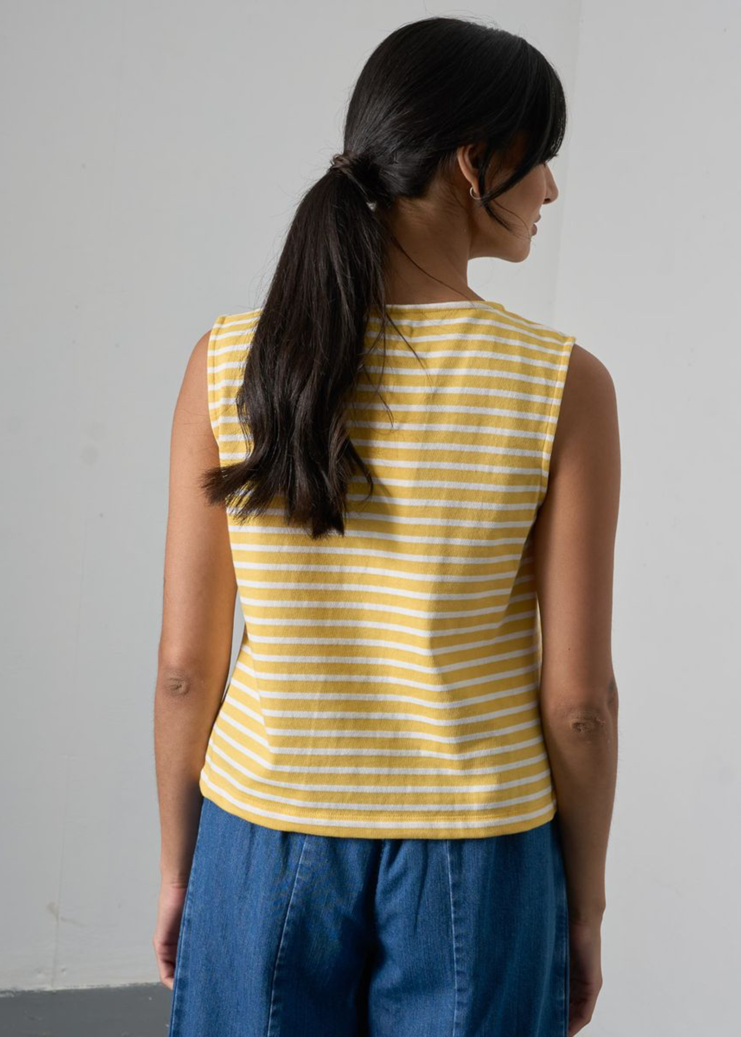 Alma jersey top, yellow